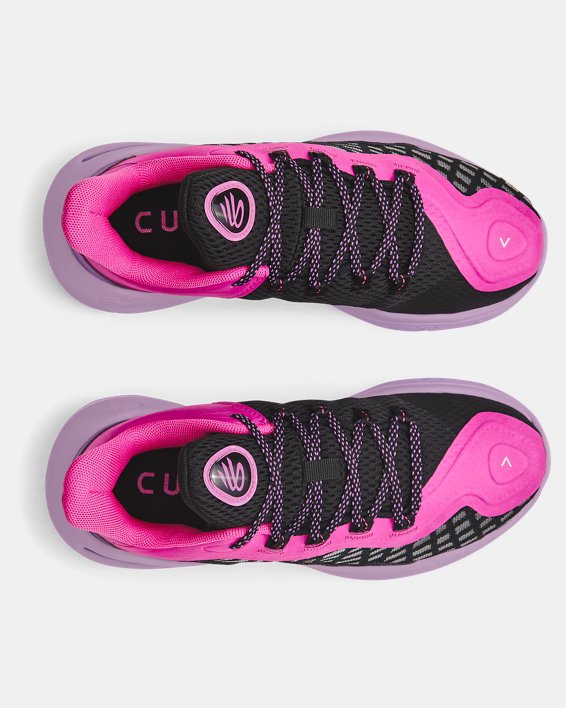 Grade School Curry 11 'Girl Dad' Basketball Shoes in Pink image number 2